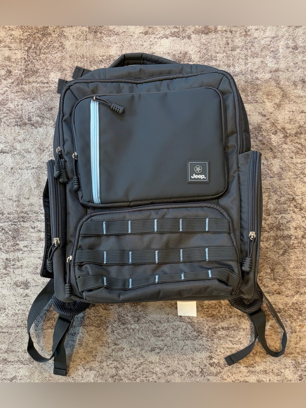 Brand new Jeep Diaper Backpack with Light Blue Trim